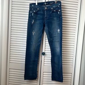 7 of Mankind distressed denim